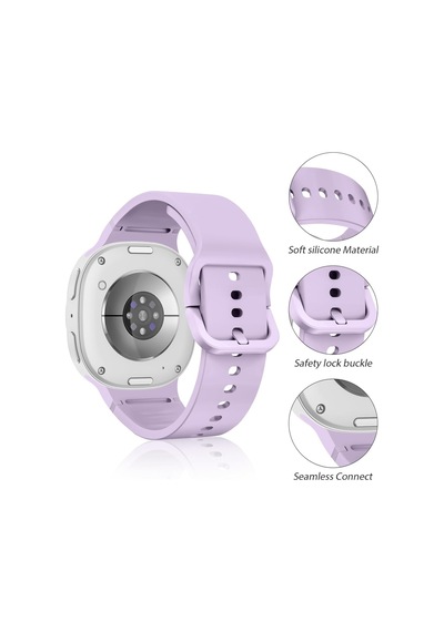 Samsung Galaxy Uyumlu Watch 8 40mm 44mm Classic 46mm Lansman 1-1 Kordon Spor Silikon Band
