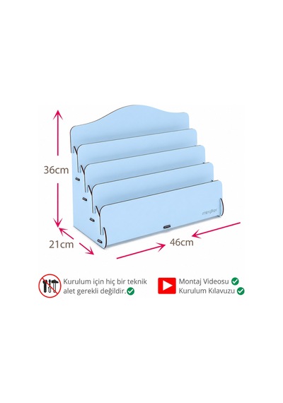 Mini Lucky Montessori Çocuk Kitaplığı 4 Raflı Ahşap Çocuk Odası Kitaplık Masaüstü Mini Kitaplık Mavi - 570895571 Mavi Mini Lucky Montessori Çocuk Kitaplığı 4 Raflı Ahşap Çocuk Odası Kitaplık Masaüstü Mini Kitaplık Mavi - 570895571 Mavi