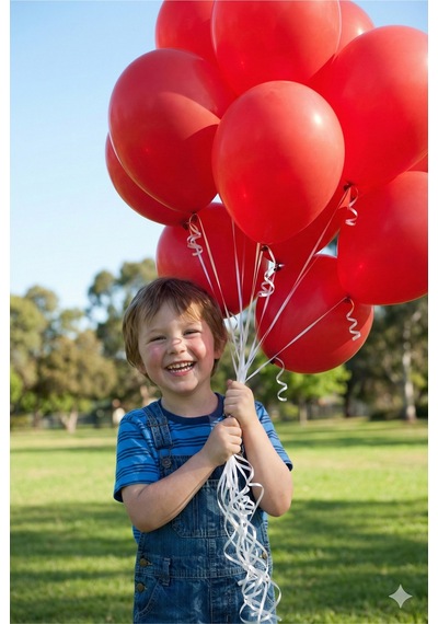 Pastel Balon 11 İnc 28 Cm Doğum Günü Parti Malzemeleri 10 Adet Kırmızı