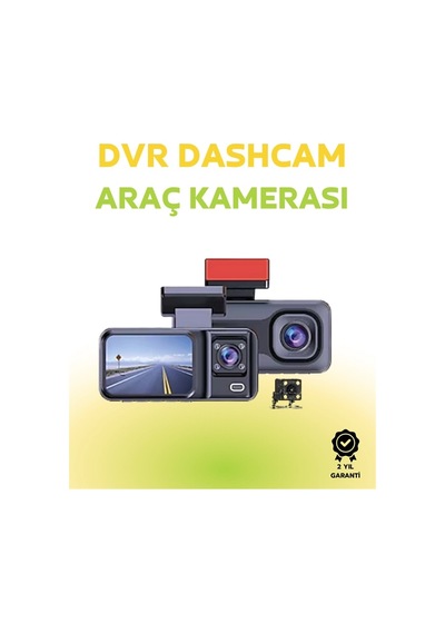 Mey İthalat 1080p Ön, 720p Arka Ve İç Kamera İle %100 Kapsama Gece Görüşlü Araç Kamerası