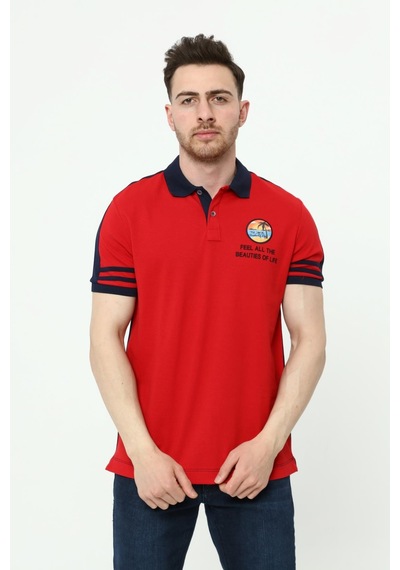 AR-MA Arma Erkek Polo Yaka Tişört Y22374300901 kırmızı