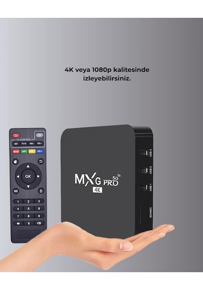 Hubrendy Tekno Android Tv Box 4k 2gb Ram 16gb Rom, Kablosuz Wi-fi Medya Oynatıcı