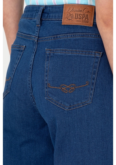 U.S. Polo Assn. Kadın Mavi Loose Cropped Fit Jean Pantolon 50297533-DN0022