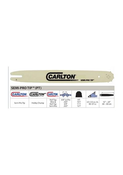 Carlton 16-10-N157-Pt Kılavuz Pala 41 Cm.91" / 28.5 Diş
