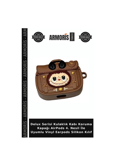 Delux Serisi Kulaklık Kabı Koruma Kapağı Airpods 4. Nesil İle Uyumlu Vinyl Earpods Silikon Kılıf Çok Renkli