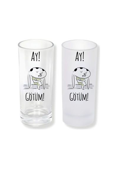 Komik Yazılı Buzlu Ya Da Buzsuz Seçenekleriyle Rakı Bardağı 002