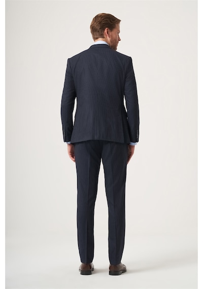 İmza Lacivert-gri Kırlangıç Yaka Çizgili Kruvaze 6 Drop Slim Fit Tam Astar Esnek Takım Elbise 1001260284 Lacivert - Gri İmza Lacivert-gri Kırlangıç Yaka Çizgili Kruvaze 6 Drop Slim Fit Tam Astar Esnek Takım Elbise 1001260284 Lacivert - Gri