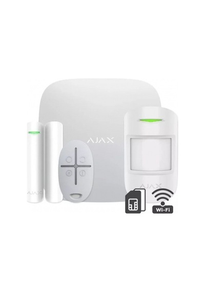 Ajax Hubkit/ Starterkit, Kablosuz, Alarm Kiti, Beyaz