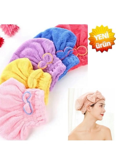 Saç Havlusu, Çabuk Kuruyan Mikrofiber Saç Kurutma Bonesi