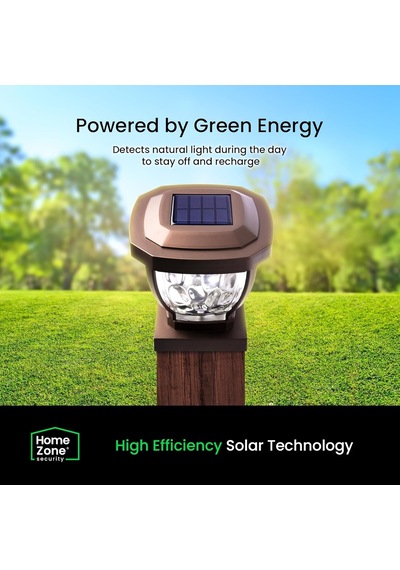 Home Zone Security Dış Mekan Solar Direk Başlığı Işıkları - Kahverengi