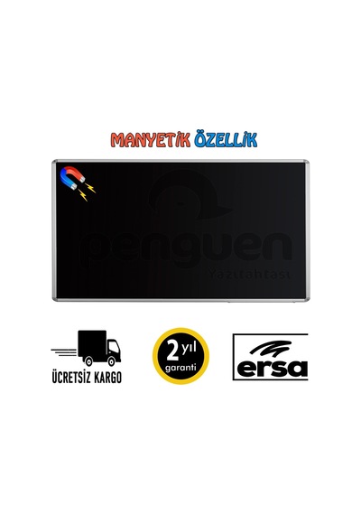 Penguen Alü. Çer. Duvara Monte Manyetik Kara Tahta 100X200
