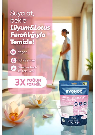 Clean Yüzey Temizleyici Akıllı Kapsül Lilyum&lotus Kokulu Tekli