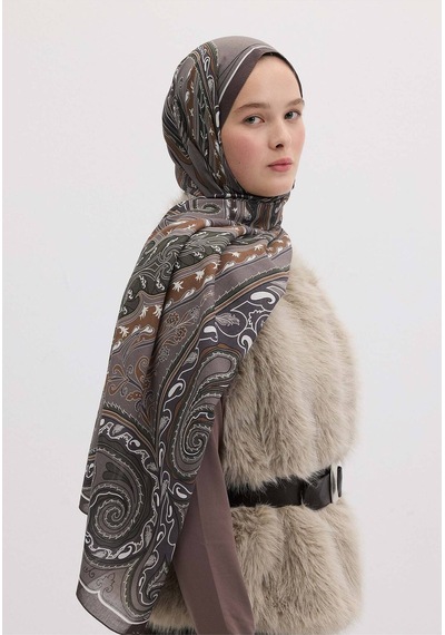 Freshscarfs Vintage Paisley Desen Şal Vizon