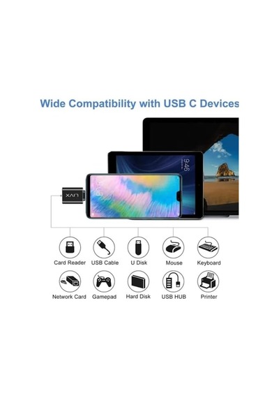 Usb 3.1 To Type-c 10gbps 3a Hızlı Şarj Ve Data Aktarımı Çevirici Dönüştürücü Otg Adaptör Siyah Otgcz İkili