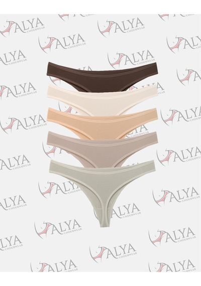 Alya Underwear Kadın Külot Pamuklu String - 5 Adet Siyah Tanga S, M, L, Xl Multicolor-p20 Alya Underwear Kadın Külot Pamuklu String - 5 Adet Siyah Tanga S, M, L, Xl Multicolor-p20