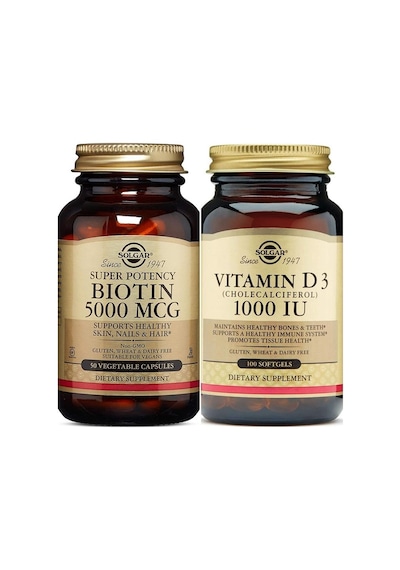 Solgar Biotin 5000 Mcg 50 Kapsül Solgar Vitamin D3 1000 Iu 100