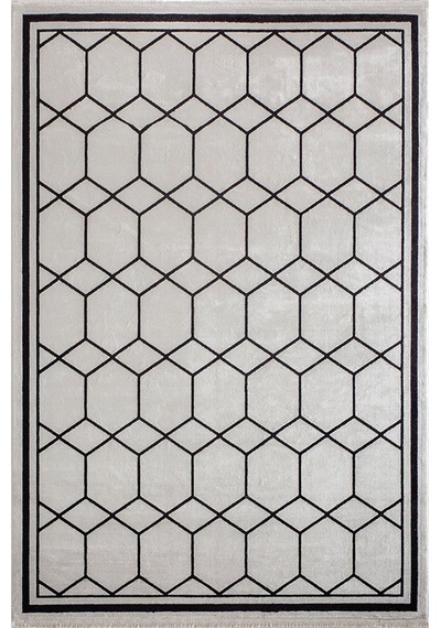 Bahariye Halı Deep 95x200 6084 Bej Siyah