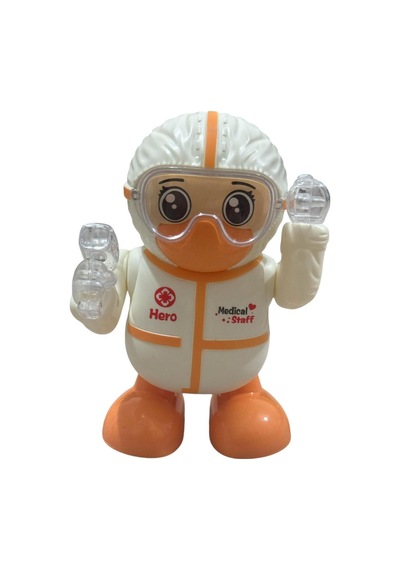 Robot Pilli Işıklı Sesli Müzikli Medical Dancing Robot 18 Cm Robot