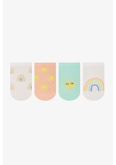 Penti Renkli Kız Çocuk Sunny Rainbow 4 'lü Patik Çorap