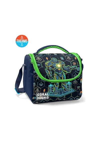Coral High Kids Lacivert Robot Desenli 3'lü Okul Çanta Seti Set0133246 Amber