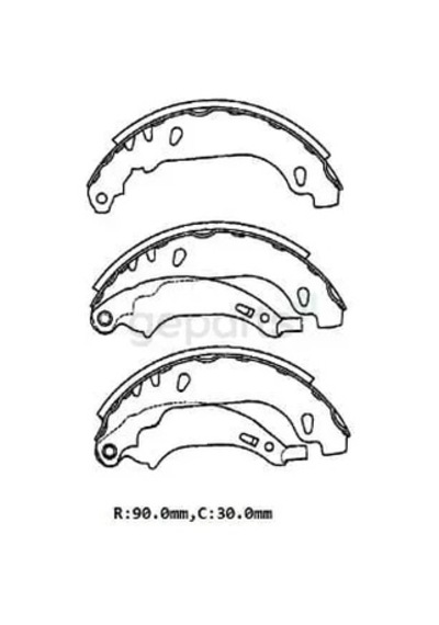 Arka Fren Pabucu 90x30 Bramax Peugeot 306- Sd / Hatchback - 1997-2000
