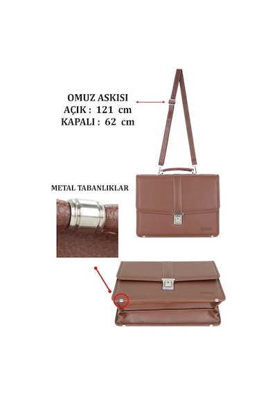 Erkek Omuz Askılı Deri Evrak Çantası