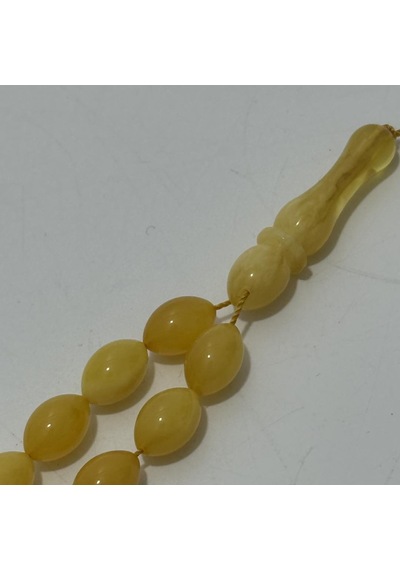 Doğal Kaya Damla Kehribar Tesbih 33lük 12,60 Gram