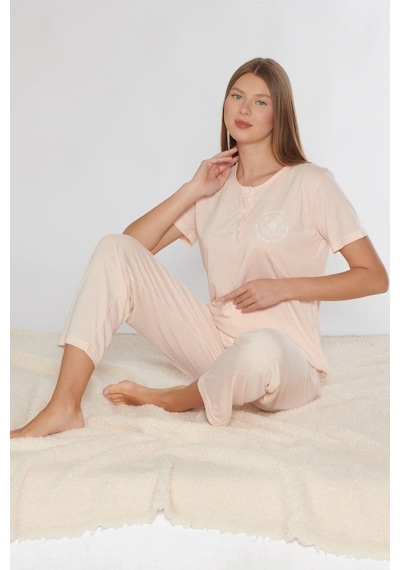 Alperi Kısa Kol Pijama Takımı Viskon 780-54 SOMON