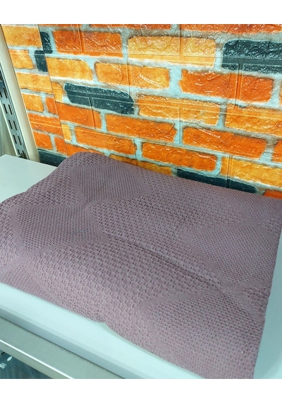 Şaheser %100 Pamuk Çift Kişilik Pike 240x220 Tek Pike -mürdüm Mürdüm