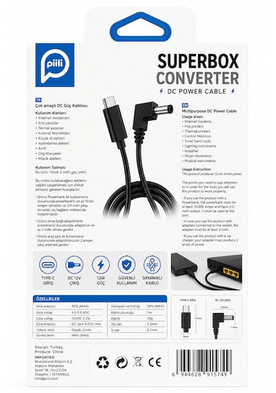 Piili Süperbox Kablo Usb-c