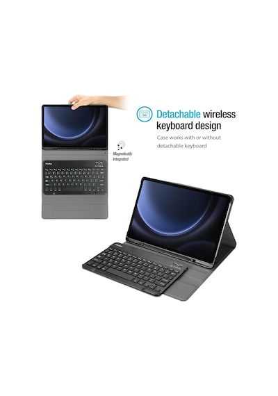 Galaxy Uyumlu Tab S9 Fe 10.9 Klavyeli Kılıf Bluetooth Türkçe Q