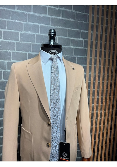 Dupont Classics Dupont Slim Fit Sivri Yaka 6 Drop Çift Yırtmaç Torba Cep 2'li Takım Elbise Bej-altın Bej Dupont Classics Dupont Slim Fit Sivri Yaka 6 Drop Çift Yırtmaç Torba Cep 2'li Takım Elbise Bej-altın Bej