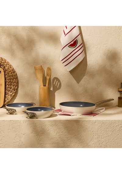 Kitchen Toscana Chef 3 Parça Seramik Tava Sahan Seti Çok Renkli
