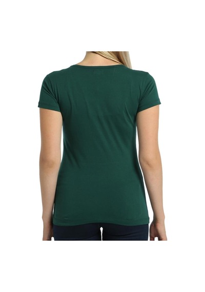 Bant Giyim - Açık Bisiklet Yaka Yeşil Kadın Tişört T-Shirt