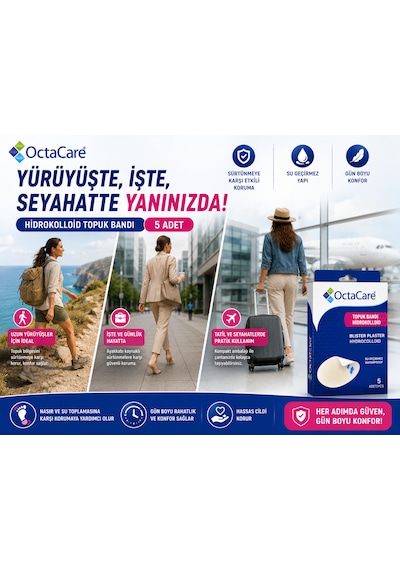 Hidrokolloid Topuk Bandı 5 Adet Su Geçirmez Topuk Koruyucu Nasır Ve Su Toplamasına Karşı Koruma