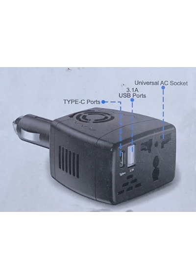 Geseus 150w Araç İçi Power İnverter 12v Dc - 220v Ac Çevirici