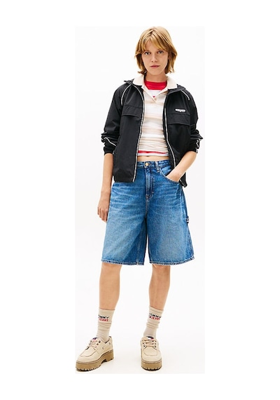 Tommy Hilfiger Kadın Tjw Piping Naylon Rüzgarlık-16315 Siyah