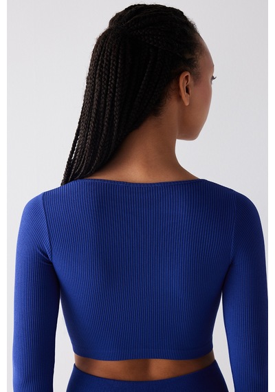 Penti Seamless Dikişsiz Ribbed Active Saks Mavisi Üst Ph8tpl8k24ıy-sa8