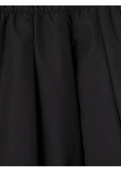 Lcw Modest Siyah Beli Lastikli Dantel Detaylı Kloş Etek