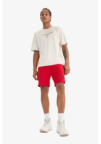 DeFactoFit NBA Miami Heat Boxy Fit Bisiklet Yaka Sırt Baskılı Kısa Kollu Tişört E0359AX25SPBG662