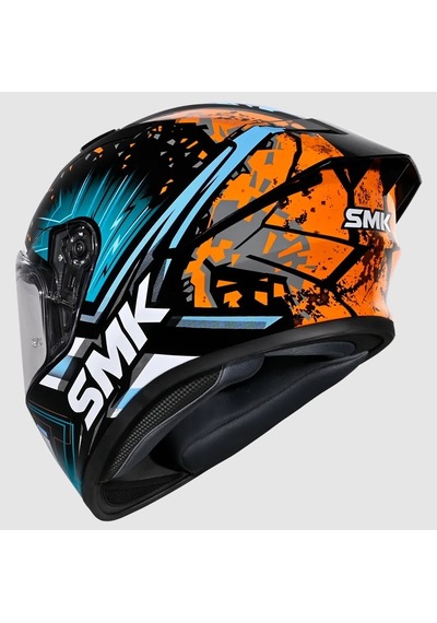 Smk Stellar-s01 Flare Kapalı Kask Gl275 Mavi Turuncu
