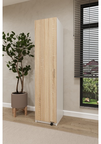 Asra Trend Çok Amaçlı Kiler Dolabı MK-19 %100 MDF Erzak Organizer Dolabı Sonoma
