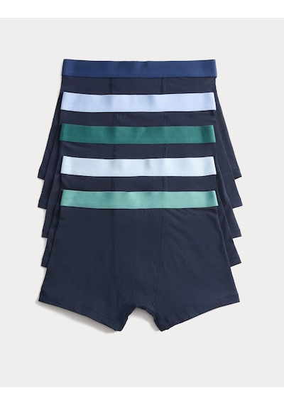Marks & Spencer 5'li Pamuklu Trunks T71001313v Siyah