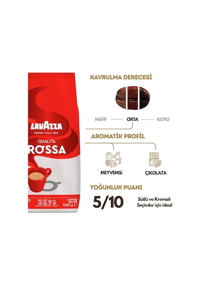 Qualita Rossa Espresso Çekirdek Kahve 1 Kg