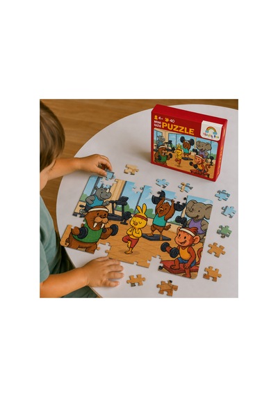 Spor Takımı Mini Puzzle 40 Parça 3-7 Yaş Eğitici Çocuk Puzzle Yapboz