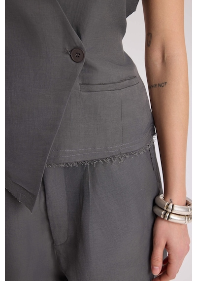 Mai Collection Mai Studios Co. Nagmetah Sırt Pencereli Antrasit Yelek Pantolon Takım Antrasit