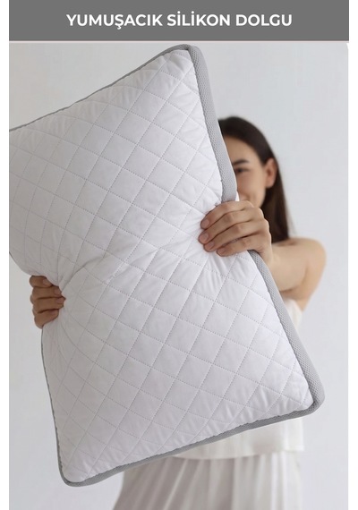 Klimalı Yastık 50x70 Cm Terletmeyen, Hava Alan Mikrofiber Uyku Yastığı Gri