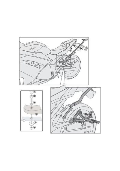 Gıvı 4108fz Kawasakı Nınja 300 13-18 Arka Çanta Taşıyıcı Tek Renk