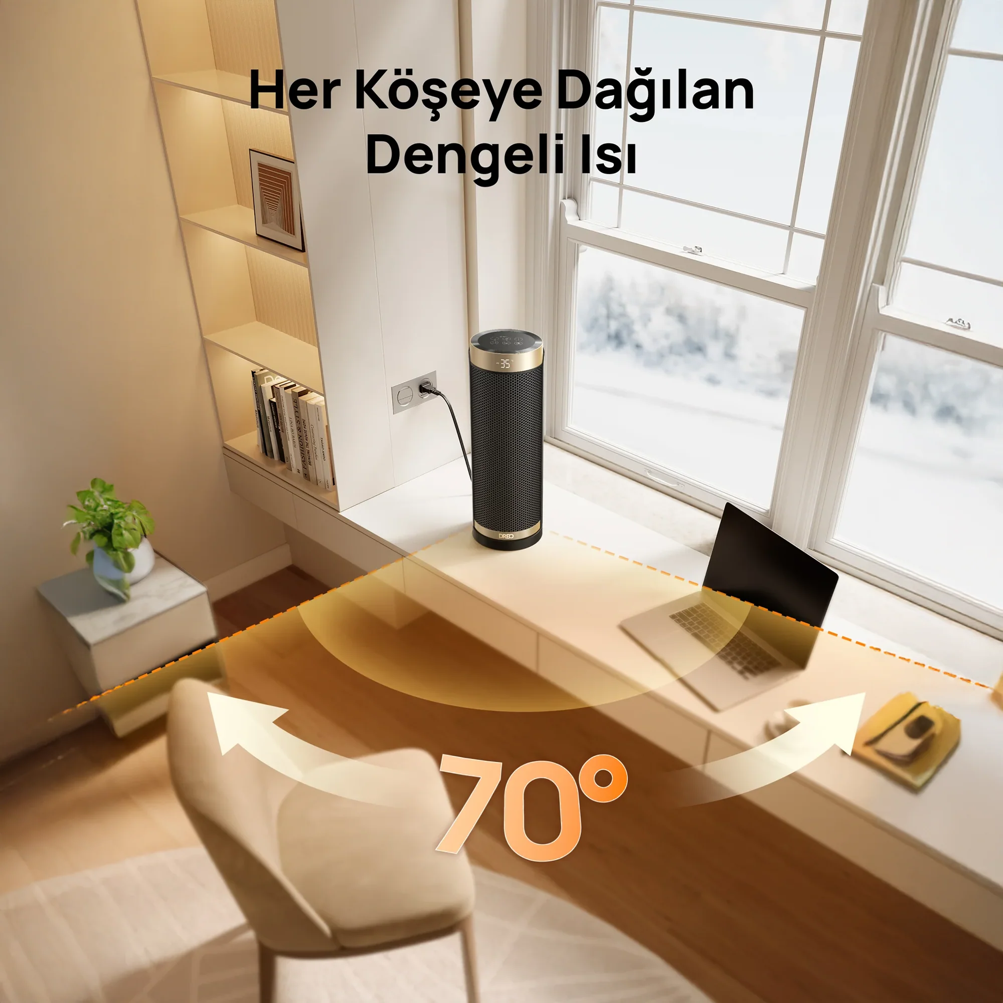 DREO Solaris Slim H3s Akıllı Elektrikli Isıtıcı