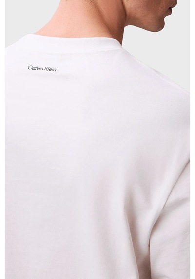 Calvin Klein Erkek T Shirt Lv04rf823g Yaf Beyaz Beyaz